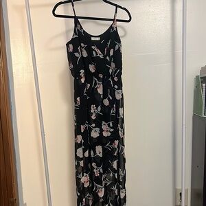 Floral Black Maxi Dress
